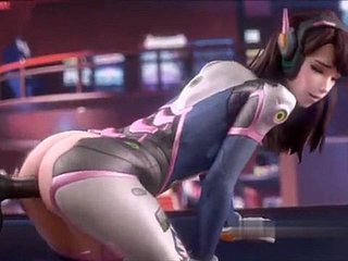 A Drawing Anime Chicks Gets Walk-on Fucked