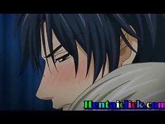 Young anime well-pleased old bean gets hot jerked