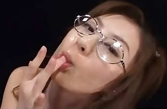 Glasses Messy Bukkake Japanese Cumshots